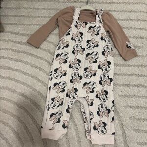 Toddler Minnie Mouse Overalls Set